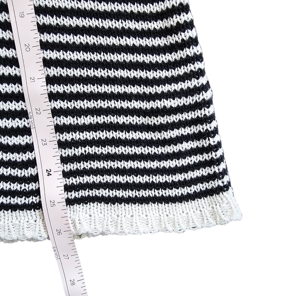 ππ» Eileen Fisher Knit Sweater Oversized Black & White Sz L - Picture 8 of 10